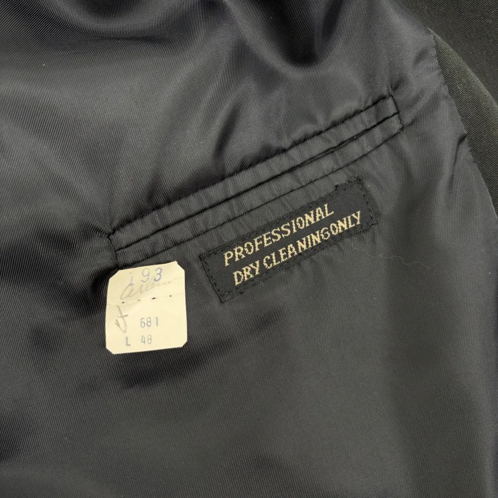 Jeffrey Banks Mens Black Three Button Blazer Sport Coat Jacket Size 48L RN 84125
